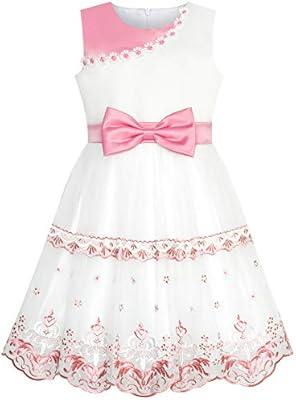 pink and white sundress