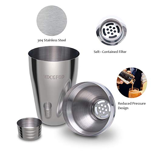 Labeol Cocktail Shaker Set Cocktail Mixing Set Edelstahl Bar Zubehör 12 Teiliges mit Bambus Aufbewahrung für Zuhause… – Bild 4
