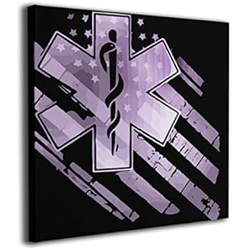 Arnold Glenn EMT US Flag Picture Paintings Canvas Wall Art Prints Modern Decorative Giclee Artwork Wall Decor-Wood Frame Gallery Stretched