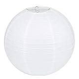 LIHAO 12 Inch White Round Paper Lanterns (10 Pack)