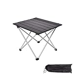 YU YUSING Portable Camping Table, S/M/L Folding Aluminum Roll Up Camp Table with Carrying Bags for Outdoor Camping, Hiking, Picnic, Beach, Fishing, Backpacking, BBQ, RV