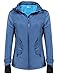 Meaneor Women Lined Long Sleeve Zip Up Hooded Waterproof Rain Jacket