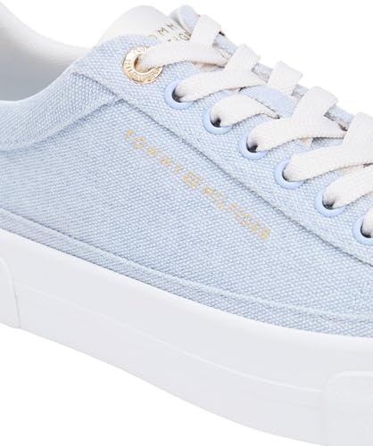 Th Foxing FW0FW09172 Chaussures Basses en Toile délavée pour Femme, Bleu (Breezy Blue), 3.5