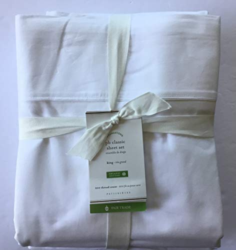 Pottery Barn CLASSIC 400 THREAD COUNT Sheet Set~King~White~