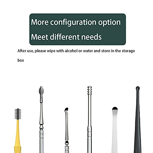 6-in-1 Ear Pick Set, Ear Wax Removal Kit, Professional Ear Cleansing Tool Set, Reusable Ear Pick Earwax Removal Kit with a Storage Box