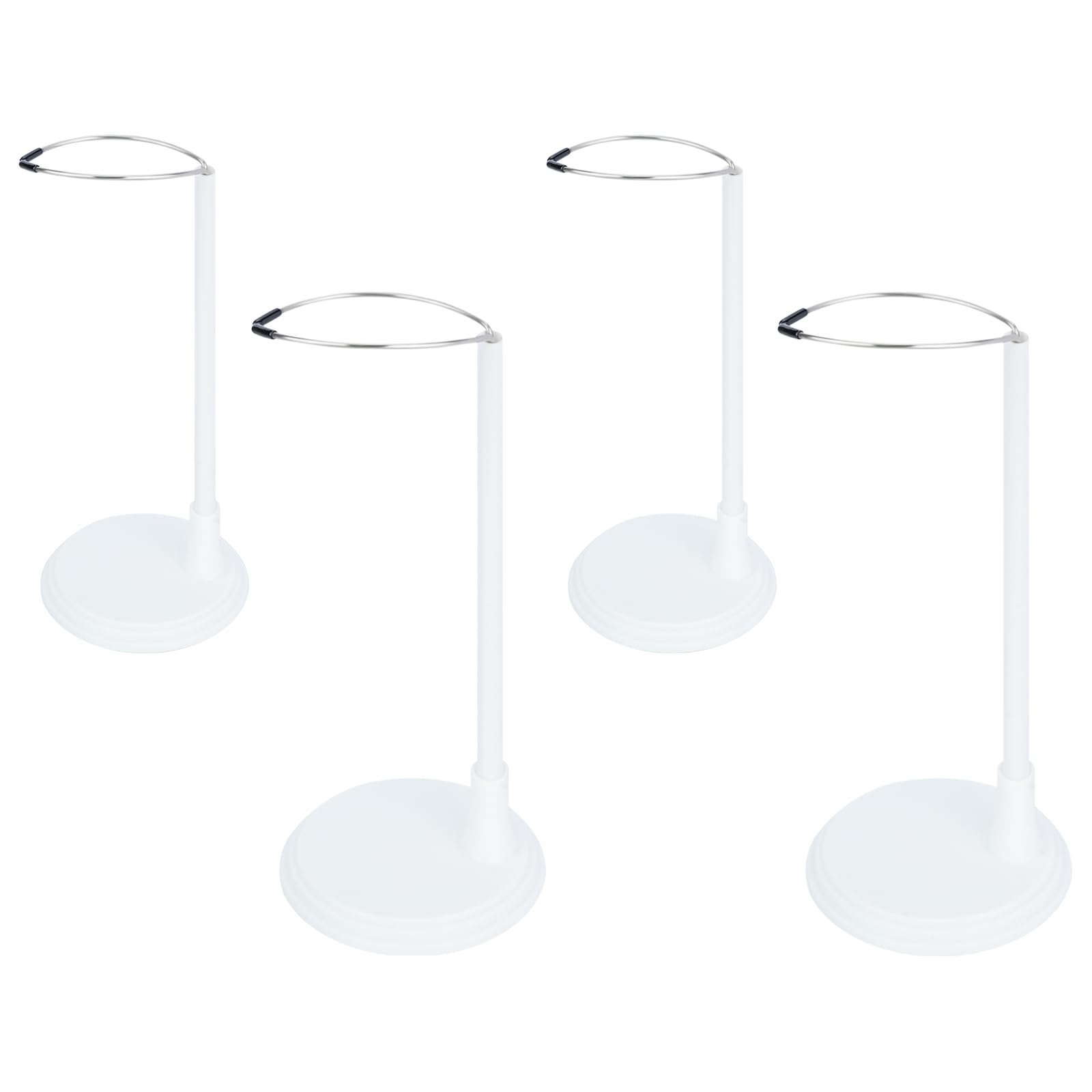 Photo 1 of HMIEPRS 4pcs Doll Stands Display Holder, Adjustable Doll Stands Portable Support Racks, Action Figure Stand Bracket Organizers Dolls Accessories for 12inches - 18inches Doll (White)