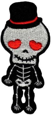 Cute Skull Skeleton DIY Applique Embroidered Sew Iron on Patch SK-018