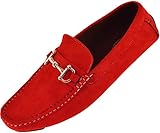 Amali Mens Plush Microfiber Faux Suede Loafer Driving Shoe with Buckle Style Norwalk, Walken, Knotter