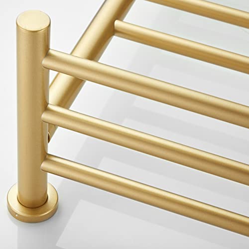 XMGJ 70W 70W Electric Towel Rail Heater Golden Wall Mounted Heated Towel Rail 304 Stainless Steel Towel Warmer for Bathroom, Hardwiring
