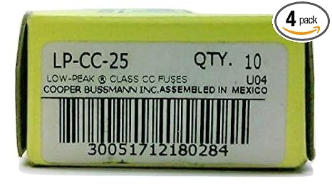 Bussmann LP-CC-20 Fuses - 20 Amp, 600VAC/300VDC - Pack Of 10 By Cooper