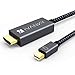 Mini Displayport(Thunderbolt) to HDMI Cable iVanky 6.6ft Nylon Braided [Optimal Chip Solution, Aluminum Shell] for MacBook Air/Pro, Surface Pro/Dock, Monitor, Projector, More - Space Grey primary