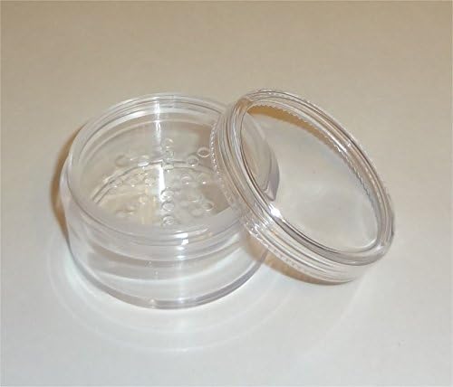 1-oz Clear Round Sifter Jars 30-gram for Beauty/Mineral Makeup empty refillable pot container (Bag of 10)