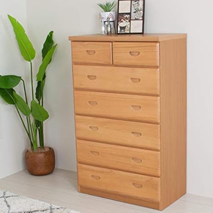 Amazon タンス 幅75 木製 チェスト 桐タンス ６段 完成品 ナチュラル