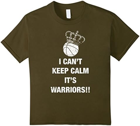 unisex-child I Can't Keep Calm It's Warriors 10 Olive