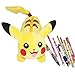 Pikachu Plush Pencil Case, Pocket Monster Cartoon Stationery Bag Pen Organizer