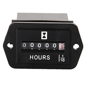 AIMILAR Mechanischer Stundenzähler AC 110-250 V für Generator ATV Rasenmäher Kettensäge Kompressor Tiller Mipper AC 110 V 120