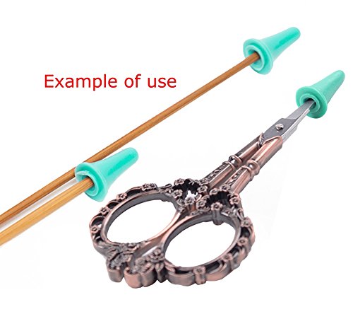 BIHRTC Portable Folding Fishing Line Scissors Beading Thread Cutter Clothes Thread Embroidery Cross-Stitch Craft Sewing Scissors Vintage European Scissors with 10 Pcs Safety Cover in a Storage Case