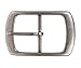 1 1/2" (38 mm) Nickel Free Center Bar Single Prong Rectangular Belt Buckle Color: Antique Silver