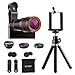 (Upgraded) Phone Camera Lens, 12X Zoom Lens, Fisheye Lens, Macro Lens and Wide Angle (Attached Together), Telephoto Lens, Phone Holder, Tripod, 3 in 1 Smartphone Cell Phone Lens Kit