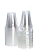 GUSTO Clear Plastic Cups with Flat Lids [12 oz - 50 Count] - Disposable Iced Coffee Cups with Lids - PET Plastic Cold Cups for Smoothies, Juices & To-Go Drinks - Formerly Comfy Package