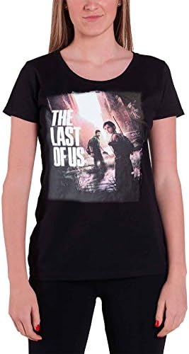 The Last Of Us T Shirt Joel And Ellie Ps4 Official Womens Black Junior Fit