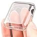 LELONG Compatible with Apple Watch Case 38mm 42mm 40mm 44mm, Soft TPU All-Around Clear Screen Protector Cover for iWatch Series 4,Series 3, Series 2