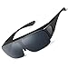 WELUK Fit Over Glasses Sunglasses with Polarized Flip up Lenses Wear Over Prescription Glasses