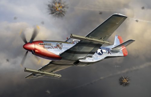 Dragon Models P-51K Mustang with 4.5" M10 Rocket Launcher (1/32 Scale)