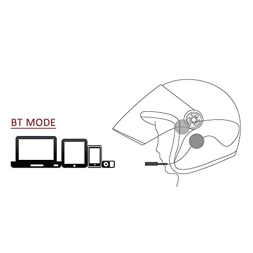 Hulorry Sports Exercise Headphones, MH01 Motorcycle Helmet Wireless Bluetooth 4.0 Headset Intercom Headset,Music Call Control,Helmet Headphones,Speakers Handsfree