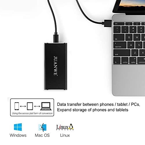 JUANWE 1TB Solid State External Hard Drive USB 3.0 TypeC Portable SSD
