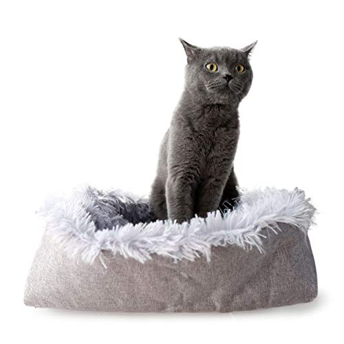 4CLAWS Furry Pet Bed/Mat (Convertible) Grey Pricepulse