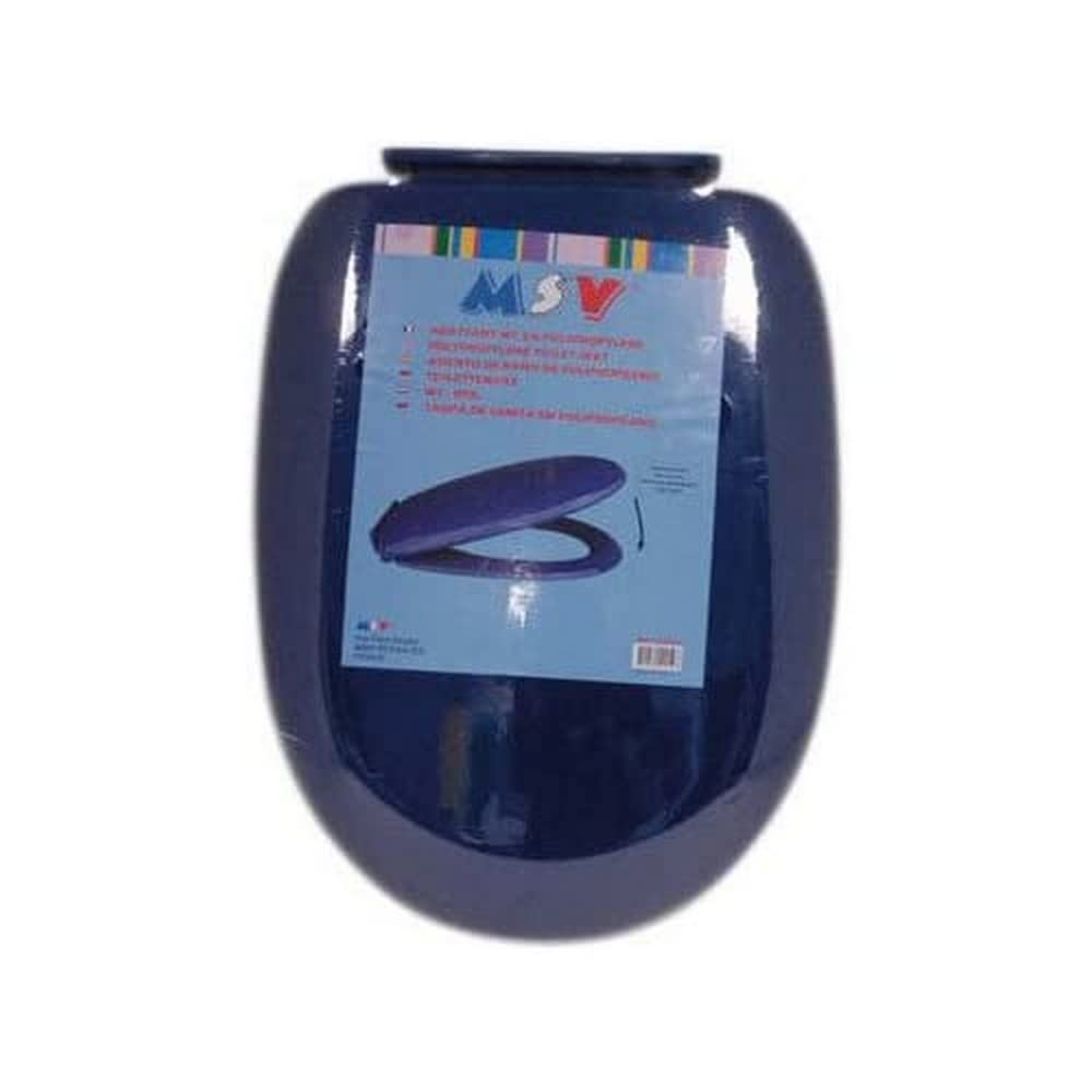 MSV Toilet Seat With Soft Close, Dark Blue