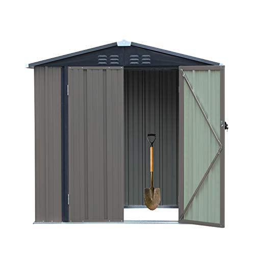 kinbor Outdoor Storage Sheds and Buildings, Galvanized Steel Shed