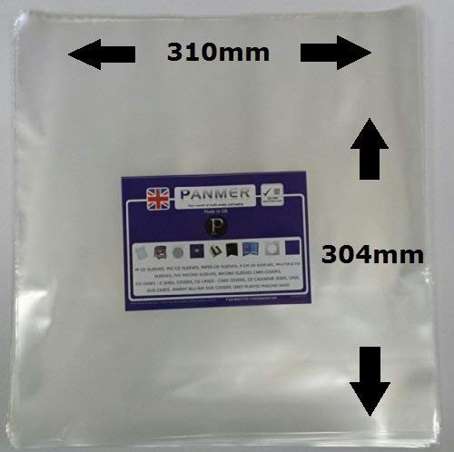 100 Inner 12" 250 Gauge Polythene Record Sleeves Storage Vinyl Covers