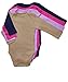 Leveret Long Sleeve 4-Pack Striped or Solid Baby Boys Girls Bodysuit 100% Cotton (Size 0-24 Months)