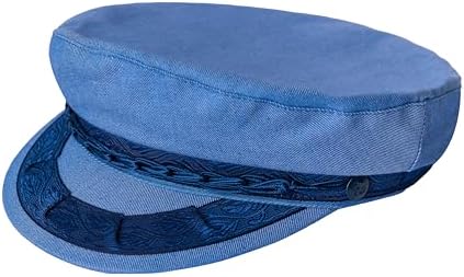 Authentic Greek Fisherman's Cap - Wool - Black - 6 3/4 - (21 1/4