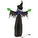 Halloween Haunters 5 Foot Inflatable Scary Black and Green Witch with LED Lights Indoor Outdoor Yard Lawn Prop Decoration - Wicked Blow Up Haunted House Party Display
