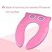 Portable Potty Seat on Toilet, Opret Foldable Travel Potty Training Seat with Large Non Slip Silicone Pads Reusable, for Toddlers Boys Girls with Carrying Bag, Pink