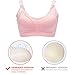 Romere 3PACK Womens Nursing Bra Bralette for Maternity and Breastfeeding Seamless Wireless Breathable Sleep, Large, Black/Beige/Pink/Gray/Purplebean