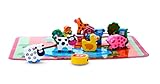Cubbie Lee Unique Wooden Barnyard Farm Animal Lacing & Bead Threading Toy for Toddlers - Educational & Developmental Toy for Preschool Boys & Girls 2 and 3 years old