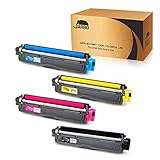 JARBO Compatible for Brother TN221 TN-221 TN225 TN-225 Toner Cartridge, 1 Set(1 Black, 1 Cyan, 1 Magenta, 1 Yellow), Use with Brother HL-3140CW HL-3170CDW HL-3180CDW MFC-9130CW MFC-9330CDW MFC-9340CDW
