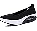DADAWEN Women's Athletic Casual Slip-On Toning Walking Shoe Black US Size 10/Asia Size 42/26cm