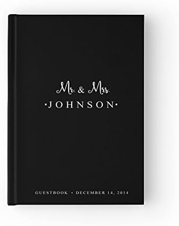 Black Wedding Guest Book, Bridal Guest Book, Simple Wedding Guest Book, Custom Wedding Guest Book, Personalized Guest Book