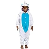 Silver Lilly Kids Unicorn Animal Costume - Childrens One Piece Pajamas (Blue, Y)