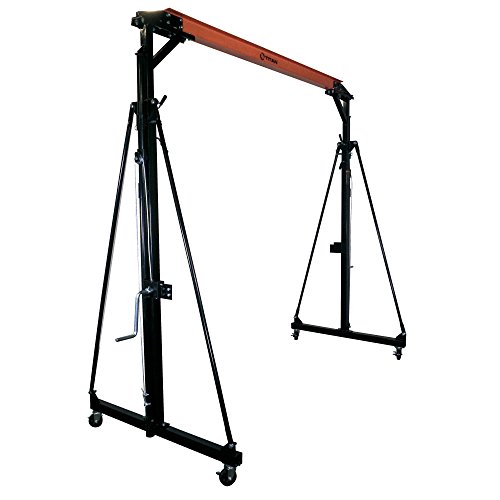 Titan Attachments 0.5 Ton Telescoping Gantry Crane, Portable Shop Lift