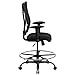 Flash Furniture HERCULES Series Big & Tall 400 lb. Rated Black Mesh Ergonomic Drafting Chair with Adjustable Arms