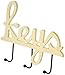 Plaid Key Holder with 3 Metal Hooks, 12882