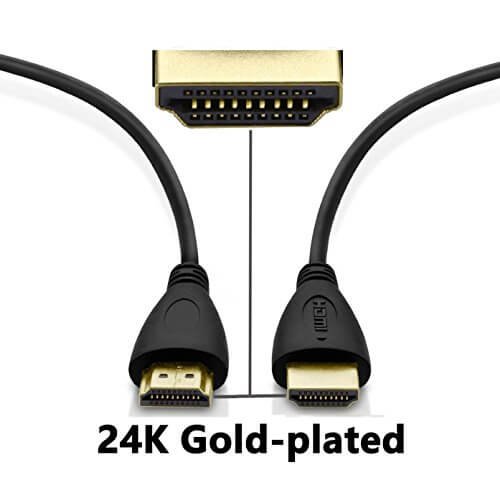 Perlegear HDMI Cable 4 Pack - 6ft High Speed HDMI Cables - Useful 90 Degree Adapter - Long Lasting & Durable - Supports TV, 1080P, 3D, HDTV, Xbox, PS4, Wii, Ethernet, Computer