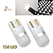 TORIBIO White DC12V 3030 Chipsets 194 168 T10 175 2825 LED Bulbs for Map Door Dome Glove Compartment Trunk License Plate Lights(2 Pieces)