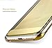 iPhone 6s Mirror Case, Luxury Mirror Ultra Clear Window View Leather Holster Makeup Flip Full Body Cover Case for Samsung iPhone 6s 4.7 inch (iPhone 6s, Rose Gold)